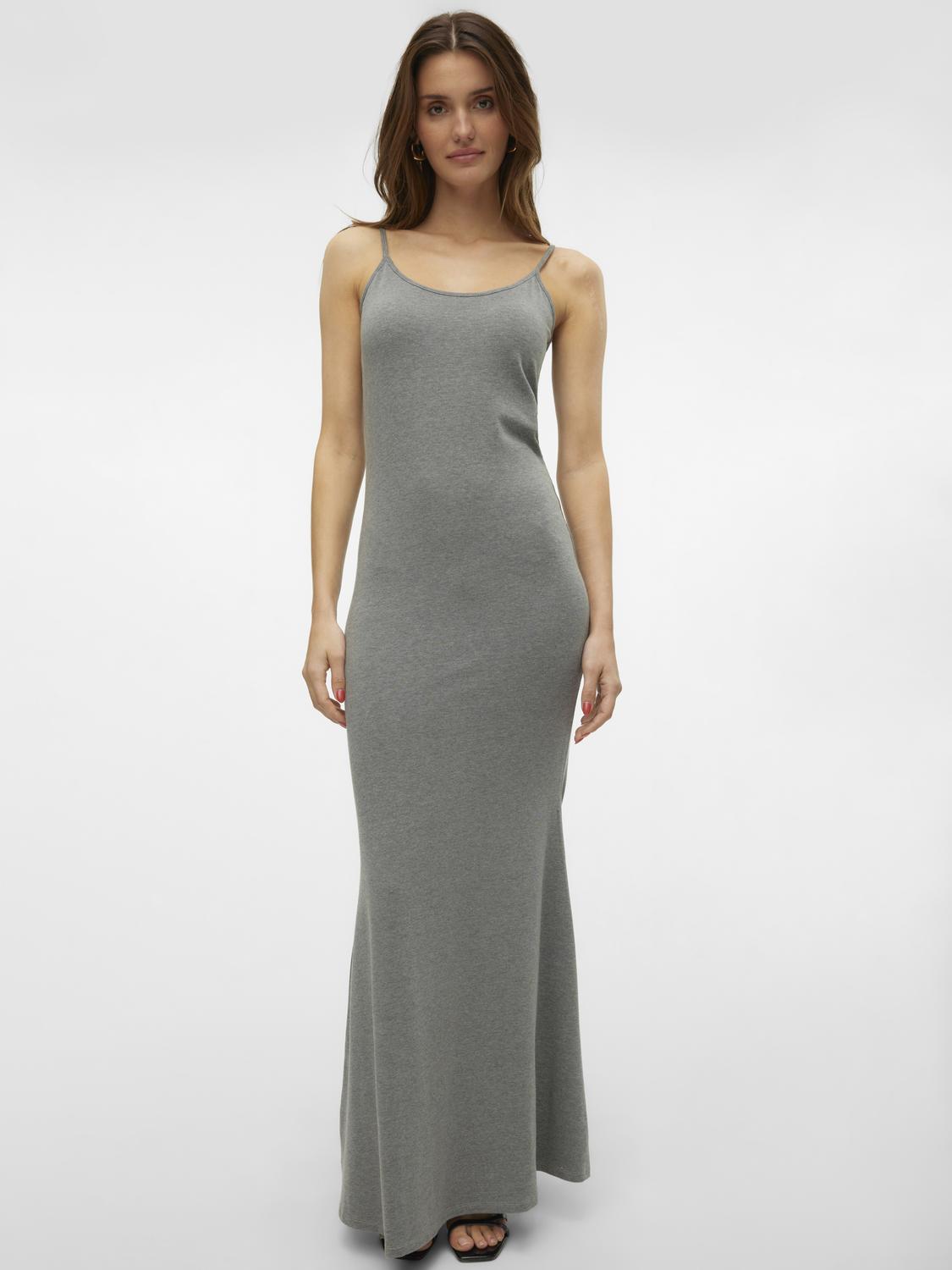 VMSHARON Long Dress - Light Grey Melange