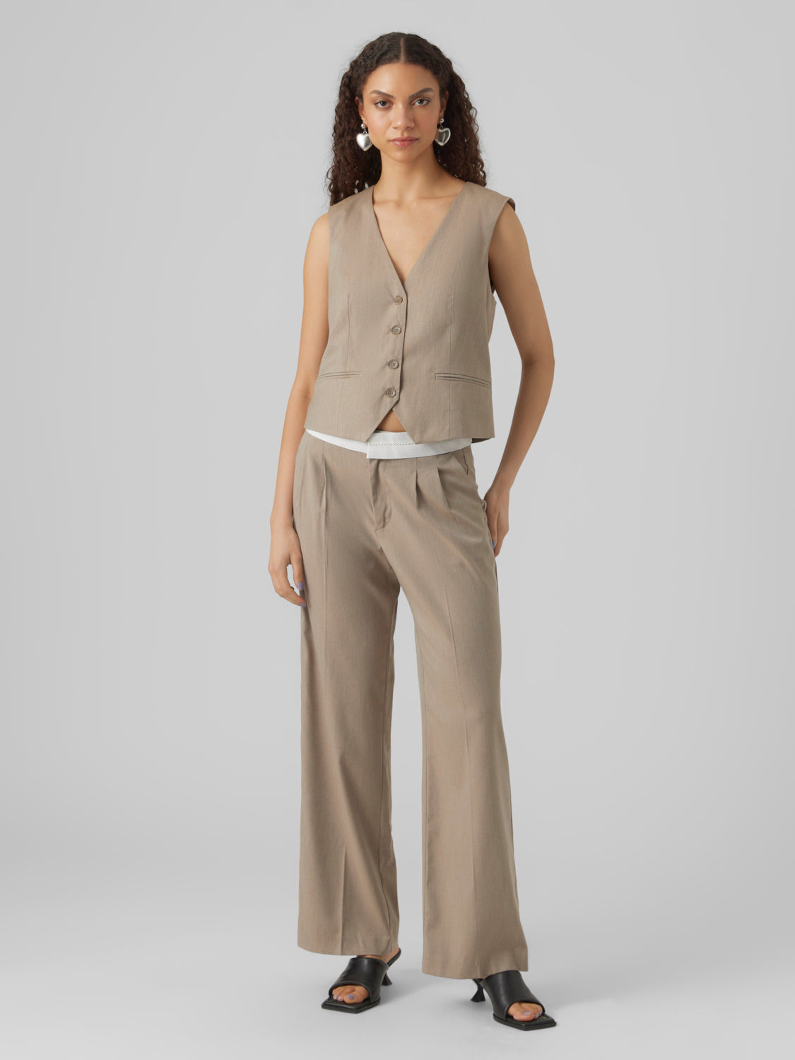 VMDAGNY Waistcoat - Brown Lentil